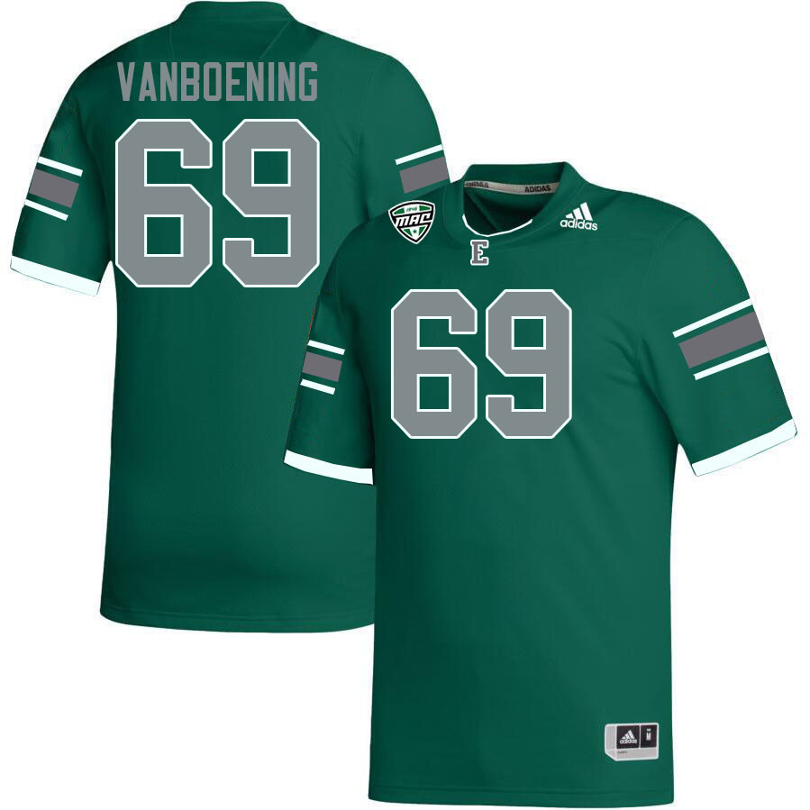Eastern Michigan Eagles #69 Trenton VanBoening College Football Jerseys Stitched Sale-Green